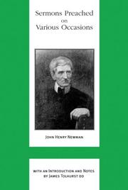 Cover of: Sermons Preached on Various Occasions (ND Works of Cardinal Newman) by John Henry Newman