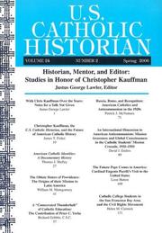 Cover of: US Catholic Historian V 24 2