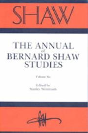 Cover of: Shaw: The Annual of Bernard Shaw Studies (Shaw)