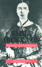 Cover of: Emily Dickinson: personae and performance