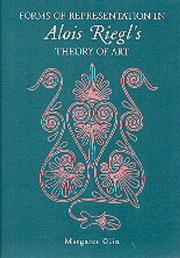 Cover of: Forms of representation in Alois Riegl's theory of art