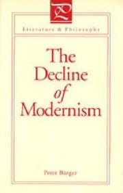 Cover of: The decline of modernism