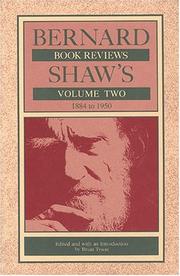 Cover of: Bernard Shaw's Book Reviews by George Bernard Shaw, Brian Tyson