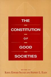 Cover of: The constitution of good societies