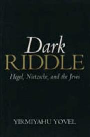 Front cover of Dark Riddle by Yirmiyahu Yovel