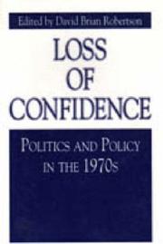 Cover of: Loss of confidence by edited by David Brian Robertson.