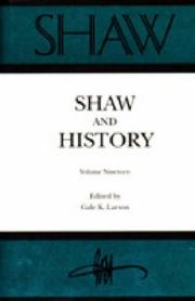 Cover of: Shaw and history