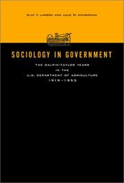 Cover of: Sociology in Government by Olaf F. Larson, Julie N. Zimmerman, Edward O. Moe
