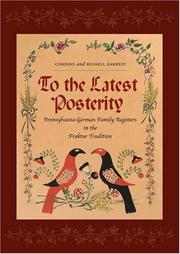 Cover of: To the latest posterity by Corinne P. Earnest