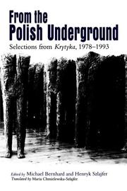 Cover of: From The Polish Underground by 