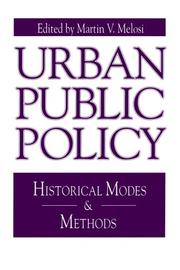 Cover of: Urban Public Policy by Martin V. Melosi