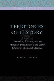Cover of: Territories of History by Sarah H. Beckjord
