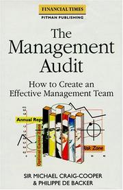 Cover of: The Management Audit by Michael Craig-Cooper, Philippe De Backer