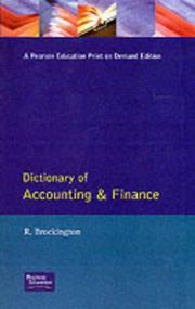 Dictionary of accounting and finance by Raymond Brockington