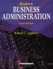 Cover of: Modern Business Administration by Robert C. Appleby