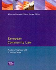 Cover of: European Community law by Andrew Charlesworth