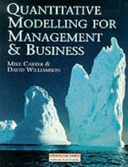Cover of: Quantitative Modelling for Management and Business by Mike Carter, David Williamson