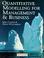 Cover of: Quantitative Modelling for Management and Business