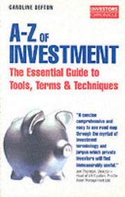Cover of: Investors Chronicle A-Z of Investment Terms (The Investors Chronicle Series) | Caroline Sefton