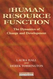 Cover of: The Human Resource Function: The Dynamics of Change and Development