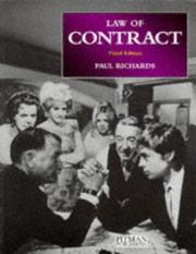 Cover of: Law of Contract (Foundation Studies in Law Series) by Paul Richards