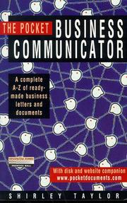 Cover of: The Pocket Business Communicator by Shirley Taylor