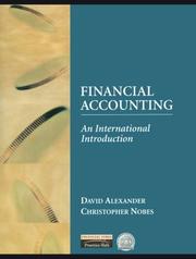 Cover of: International Introduction to Financial Accounting by David Alexander, Christopher Nobes