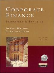 Cover of: Corporate Finance by Denzil Watson, Antony Head