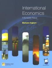 Cover of: International Economics by Barbara Ingham