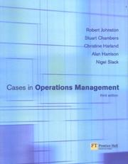 Cases in Operations Management by Robert Johnston