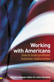 Cover of: Working With Americans by Allyson Stewart Allen, Lanie Denslow