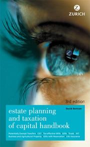 Cover of: Zurich Estate Planning and Taxation of Capital Handbook