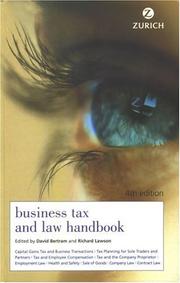 Cover of: Zurich Business Tax & Law Handbook: Uk Edition (Zurich)