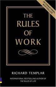 Cover of: Rules of Work  by Richard Templar