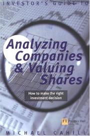 Cover of: Analyzing Companies and Valuing Shares by Michael Cahill