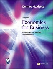 Cover of: Economics For Business by Dermot McAleese