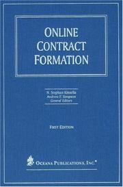 Cover of: Online contract formation