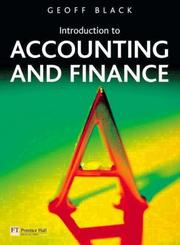 Cover of: Introduction To Accounting And Finance by Geoff Black