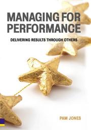 Cover of: Managing for Performance by Pam Jones