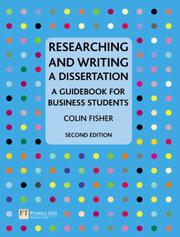 Researching and Writing a Dissertation by Colin Fisher