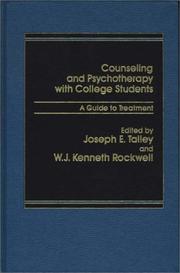 Cover of: Counseling and Psychotherapy with College Students by 