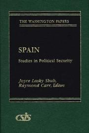 Cover of: Spain: Studies in Political Security