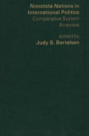 Nonstate nations in international politics by Judy Bertelsen