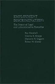 Cover of: Employment Discrimination: The Impact of Legal and Administrative Remedies