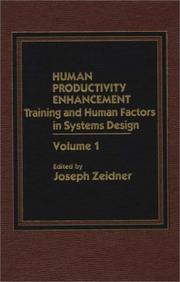 Cover of: Training and human factors in system design by Joseph Zeidner