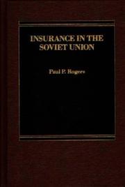 Cover of: Insurance in the Soviet Union by Paul P. Rogers