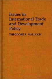 Cover of: Issues in international trade and development policy