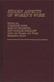 Cover of: Hidden aspects of women's work