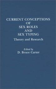 Cover of: Current Conceptions of Sex Roles and Sex Typing by Carter
