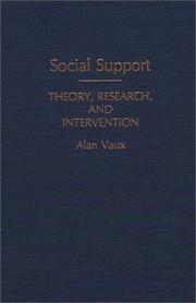 Cover of: Social support by Alan Vaux